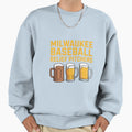 Milwaukee Baseball Beer Fan Sweatshirt - Custom Art Print Men Women - T-Shirt, Sweatshirt, Hoodie