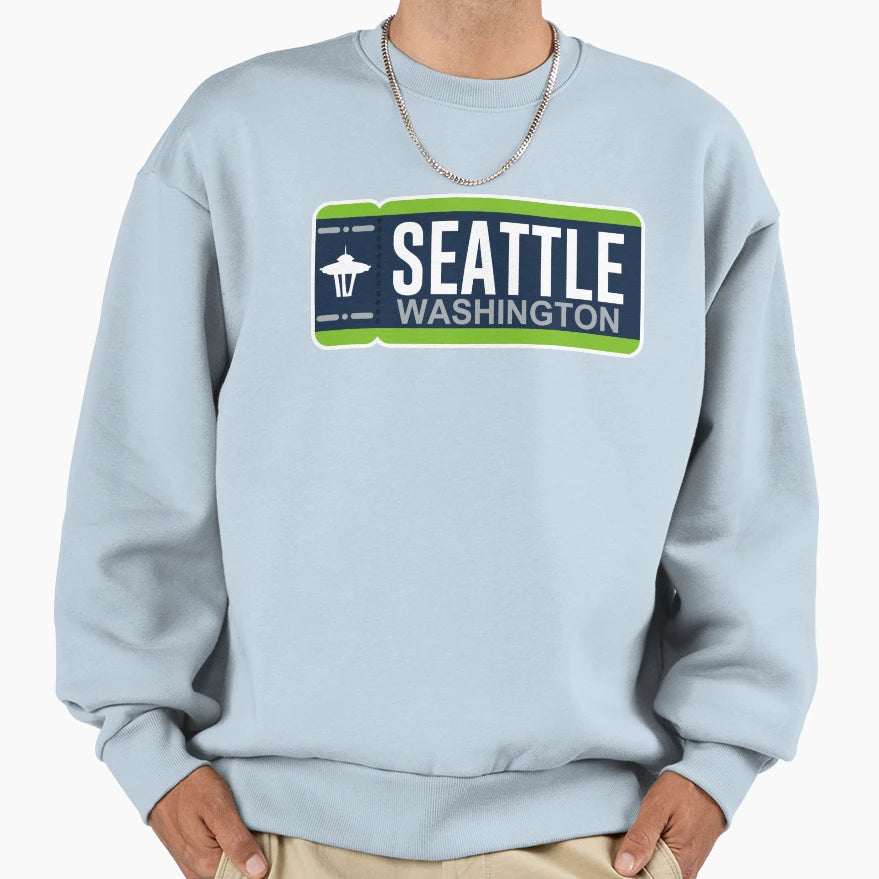 Seattle Ticket City Sweatshirt - Aesthetic Graphic for Adults - T-Shirt, Sweatshirt, Hoodie