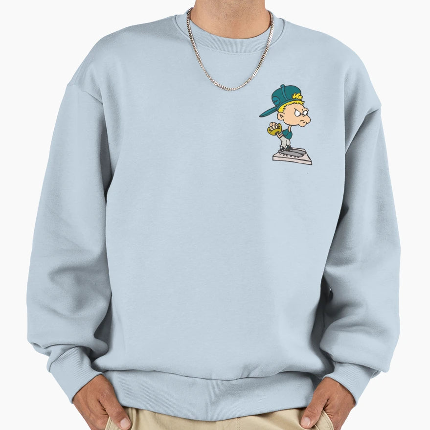 Baseball Angry Player Sweatshirt - Aesthetic Graphic Men Women - T-Shirt, Sweatshirt, Hoodie