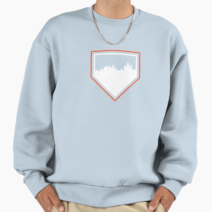 Detroit Baseball Det Home Skyline Sweatshirt - Minimalist Print for Adults - T-Shirt, Sweatshirt, Hoodie