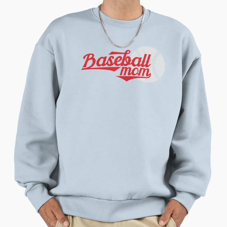 Baseball Mom Sweatshirt - Fun Novelty Design for Adults - T-Shirt, Sweatshirt, Hoodie