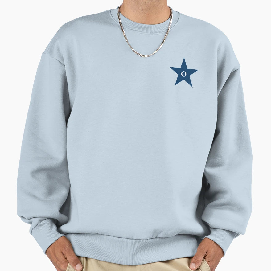 Star Initial Monogram O Navy Sweatshirt - Graphic Print Unisex - T-Shirt, Sweatshirt, Hoodie