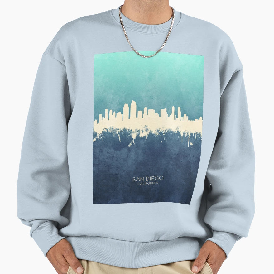 San Diego California Skyline Sweatshirt - Unique Graphic Unisex - T-Shirt, Sweatshirt, Hoodie