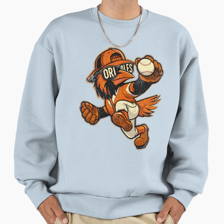 Orioles Dabbing Bird Sweatshirt - Aesthetic Graphic Men Women - T-Shirt, Sweatshirt, Hoodie