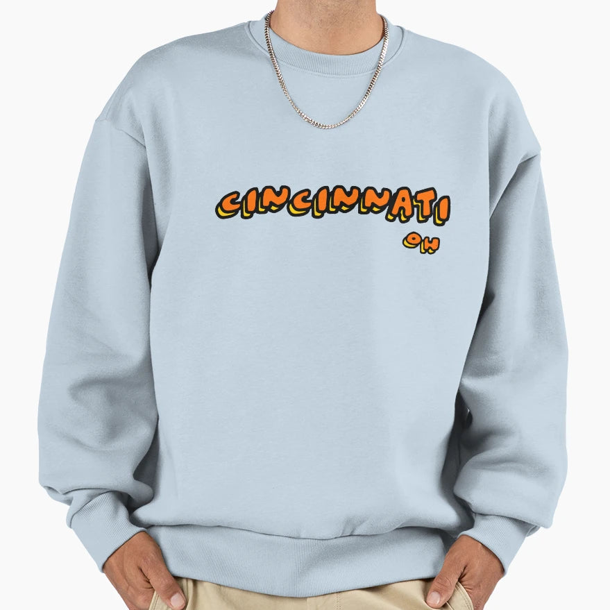 Cincinnati Bubble Sweatshirt - Fun Novelty Design for Adults - T-Shirt, Sweatshirt, Hoodie
