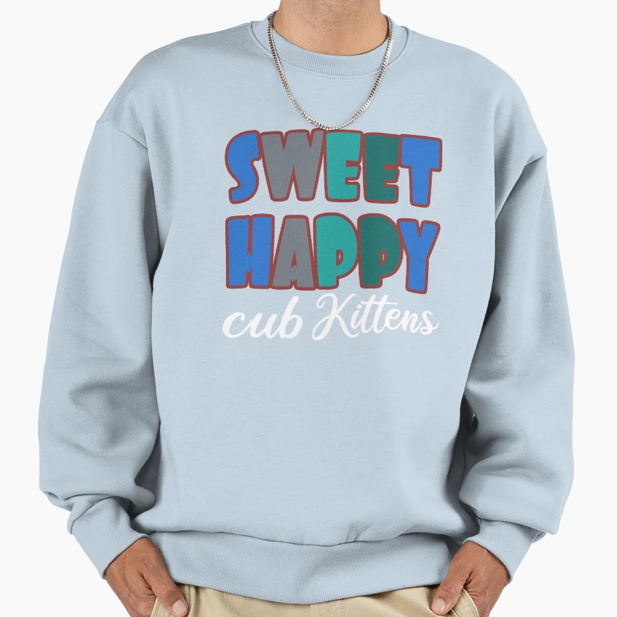 Sweet Happy Cub Kittens Sweatshirt - Trendy Graphic Unisex - T-Shirt, Sweatshirt, Hoodie