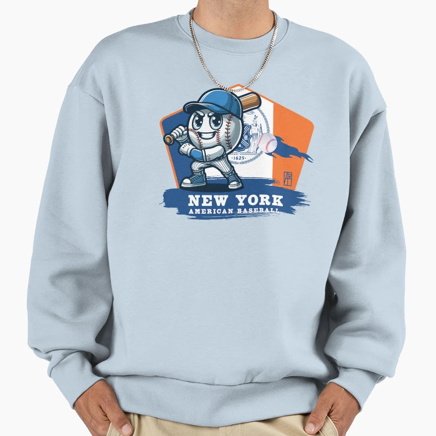 Usa American Baseball New York Sweatshirt - Graphic Print Men Women - T-Shirt, Sweatshirt, Hoodie