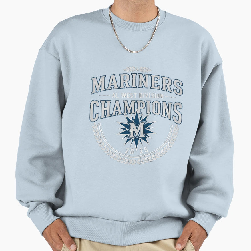 Mariners Al West Division Sweatshirt - Casual Everyday Wear Men Women - T-Shirt, Sweatshirt, Hoodie