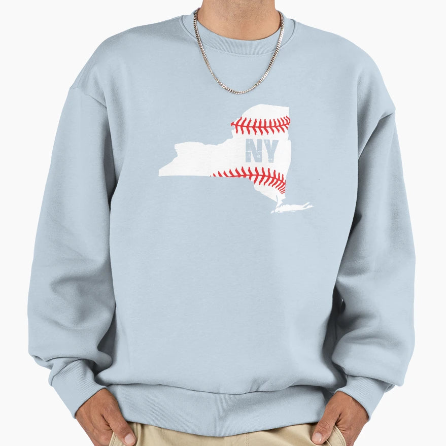 New York Baseball State Sweatshirt - Trendy Graphic for Adults - T-Shirt, Sweatshirt, Hoodie