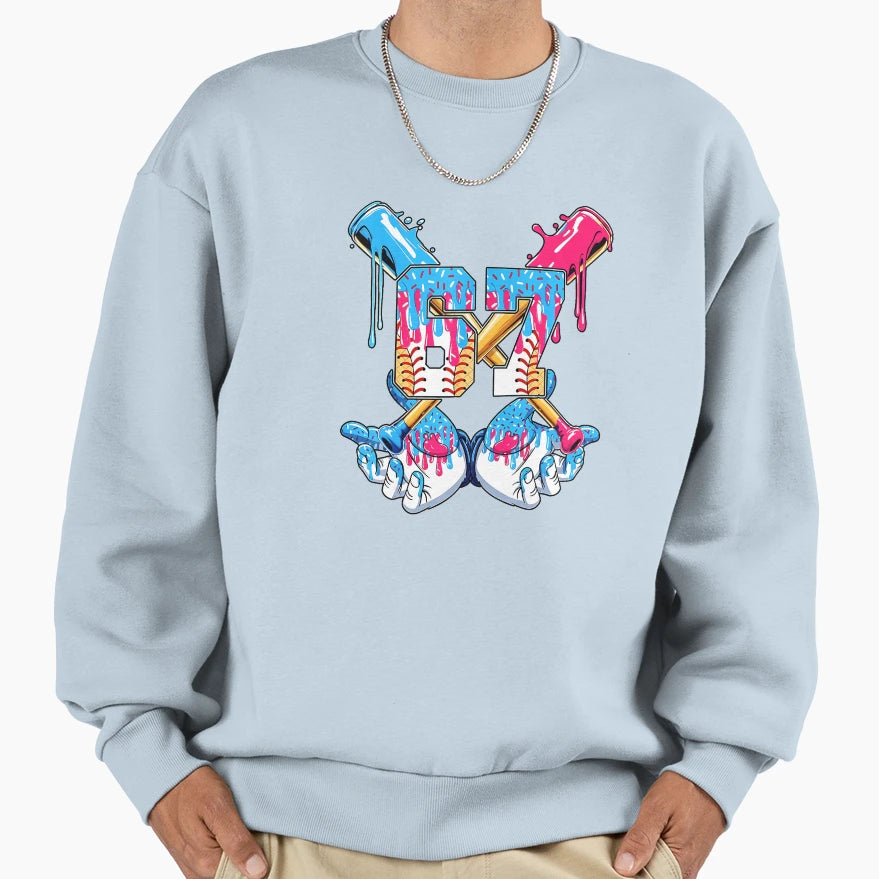 67 Baseball Drip Birthday Sweatshirt - Trendy Graphic Men Women - T-Shirt, Sweatshirt, Hoodie