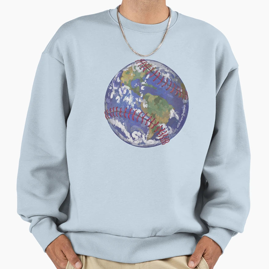 Baseball Earth Sweatshirt - Trendy Graphic Men Women - T-Shirt, Sweatshirt, Hoodie