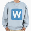 Letter W Emoji Sweatshirt - Fun Novelty Design for Adults - T-Shirt, Sweatshirt, Hoodie