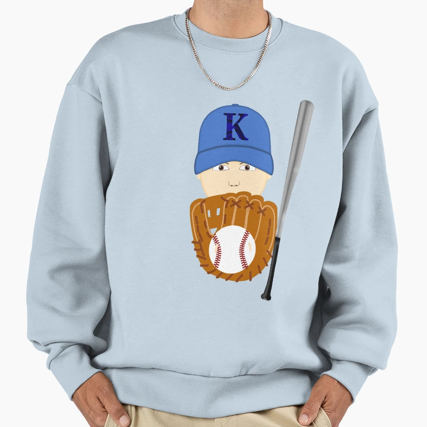 Baseball Player Sweatshirt - Custom Art Print Unisex - T-Shirt, Sweatshirt, Hoodie
