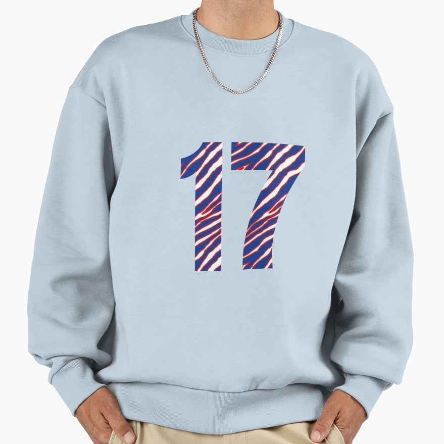 17 Blue And Red Sweatshirt - Graphic Print for Adults - T-Shirt, Sweatshirt, Hoodie