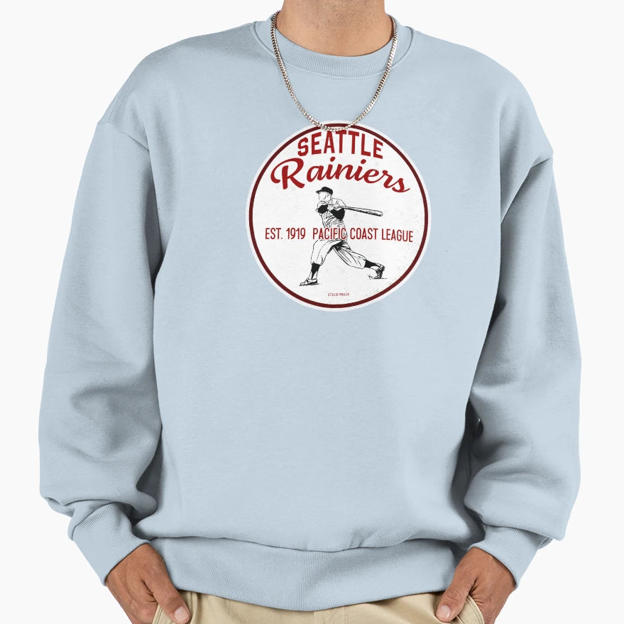 Seattle Rainiers Badge Alt Sweatshirt - Casual Everyday Wear for Adults - T-Shirt, Sweatshirt, Hoodie