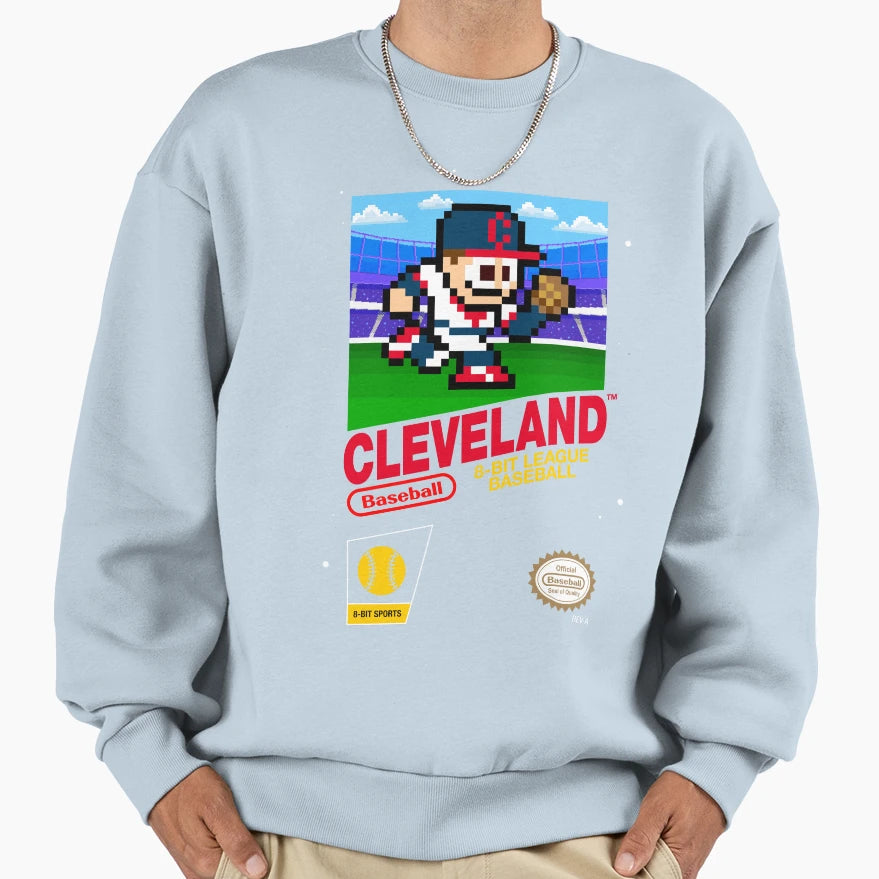 Cleveland 8 Bit Videogame Cart Sweatshirt - Custom Art Print for Adults - T-Shirt, Sweatshirt, Hoodie