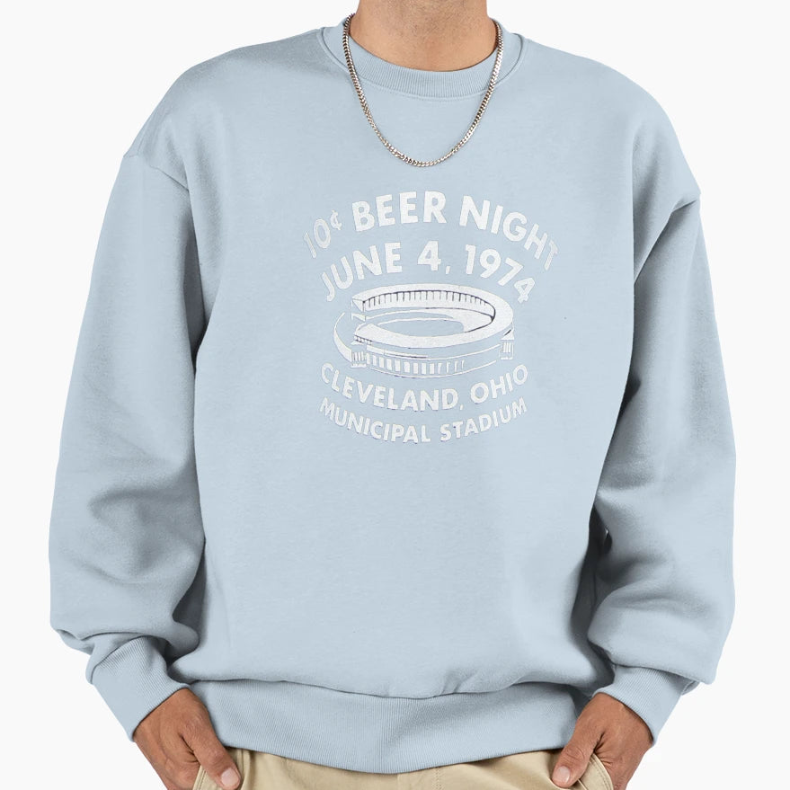 Cleveland 10 Cent Beer Night Sweatshirt - Fun Novelty Design Men Women - T-Shirt, Sweatshirt, Hoodie