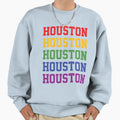 Rainbow Houston Texas City Sweatshirt - Graphic Print for Adults - T-Shirt, Sweatshirt, Hoodie