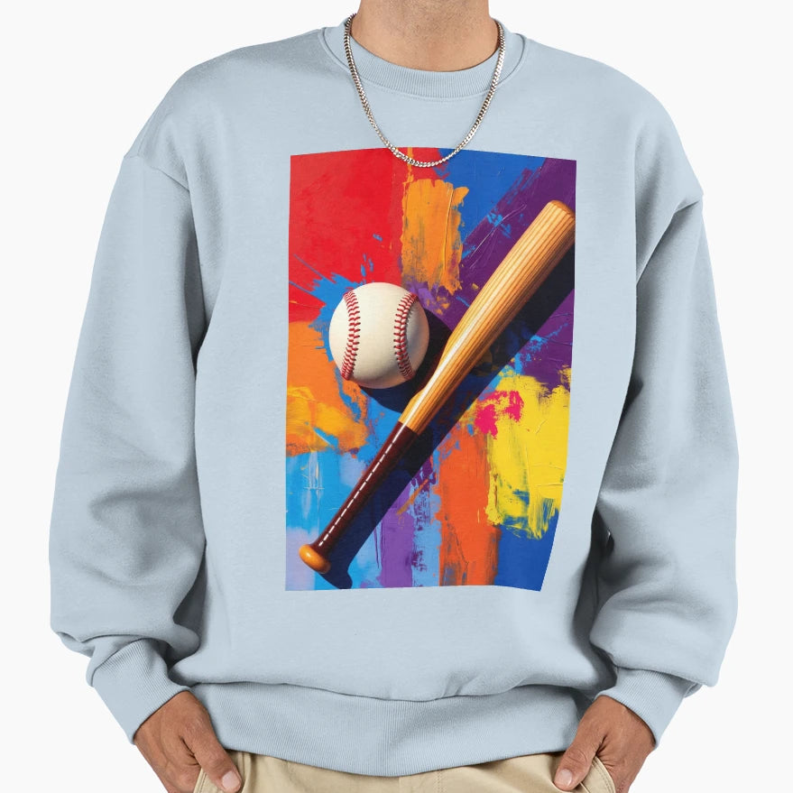 Art Baseball Sweatshirt - Minimalist Print Men Women - T-Shirt, Sweatshirt, Hoodie