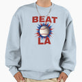 Beat La Usa Red Text Sweatshirt - Streetwear Style Men Women - T-Shirt, Sweatshirt, Hoodie