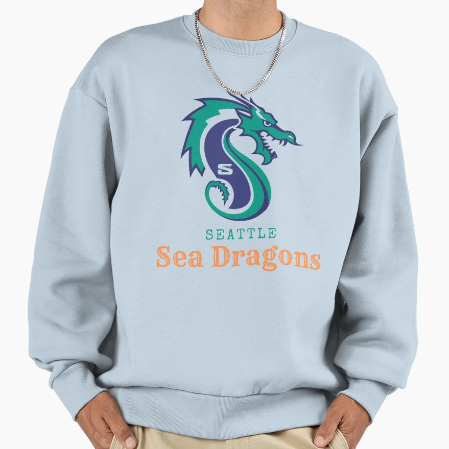 Seattle Sea Dragons S And S Sweatshirt - Casual Everyday Wear for Adults - T-Shirt, Sweatshirt, Hoodie