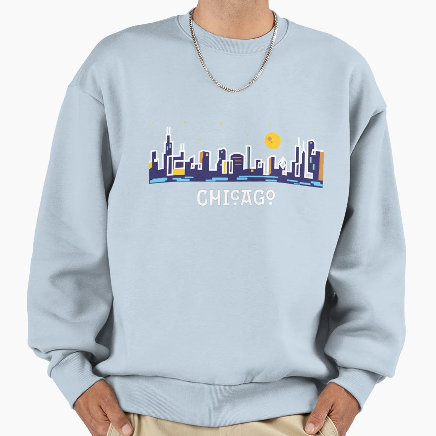 Chicago Sweatshirt - Custom Art Print Unisex - T-Shirt, Sweatshirt, Hoodie