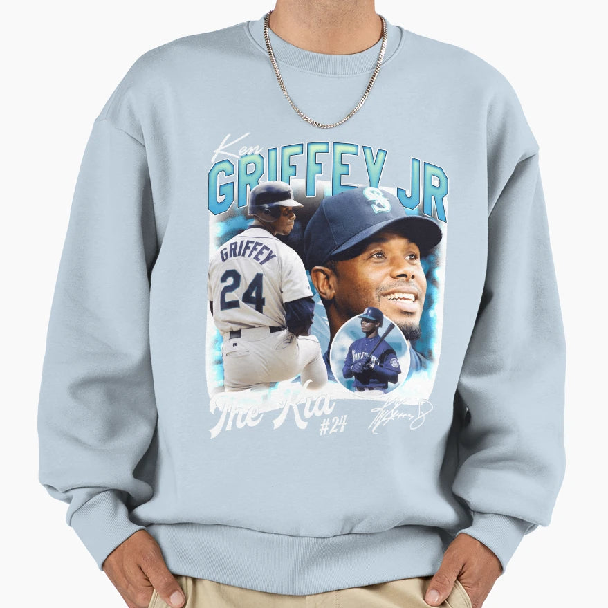 Ken Griffey Jr Baseball Signature Sweatshirt - Minimalist Print Unisex - T-Shirt, Sweatshirt, Hoodie