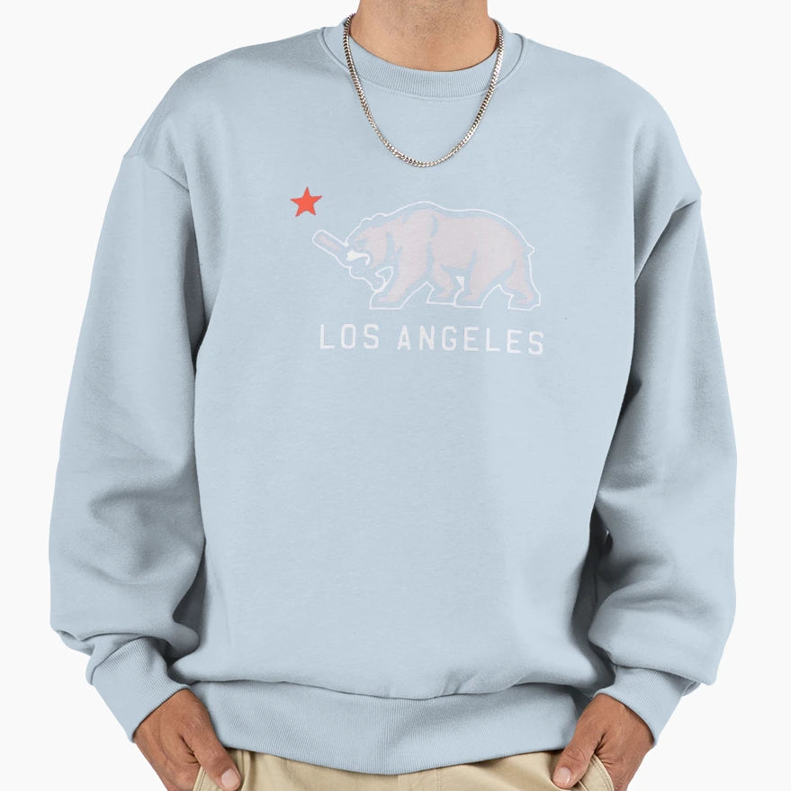 Los Angeles Baseball Bear Sweatshirt - Graphic Print Men Women - T-Shirt, Sweatshirt, Hoodie