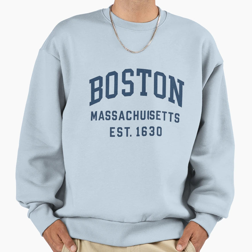 Boston Massachusetts 1630 Sweatshirt - Novelty Apparel Unisex - T-Shirt, Sweatshirt, Hoodie
