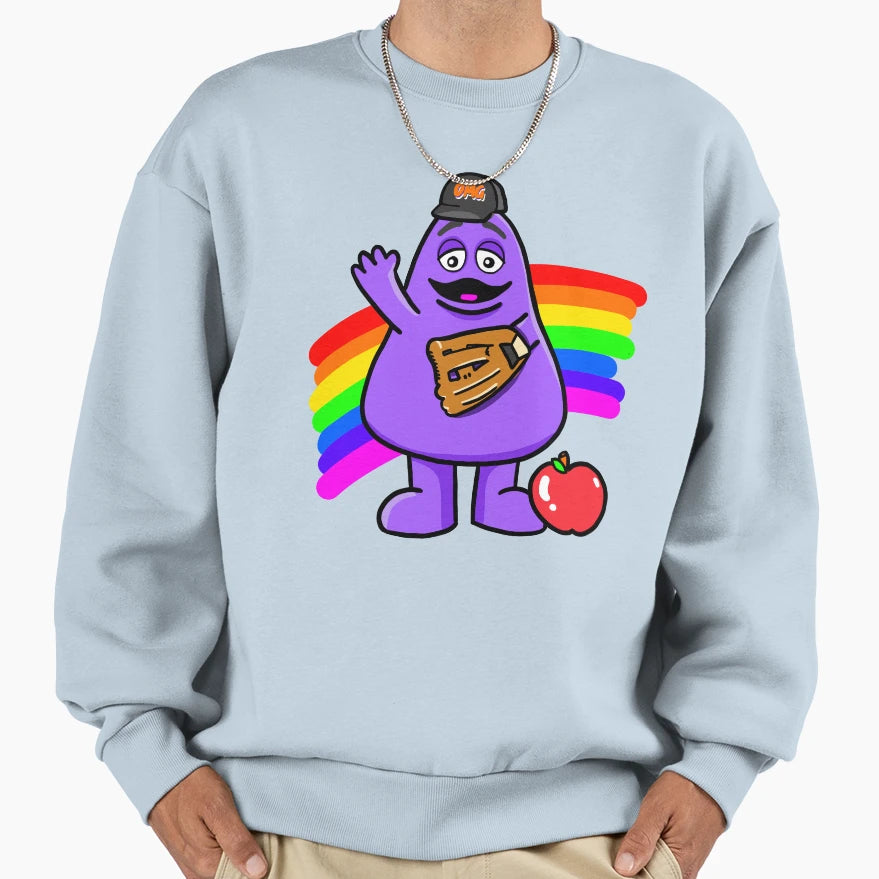 Omg Grimace Sweatshirt - Graphic Print for Adults - T-Shirt, Sweatshirt, Hoodie
