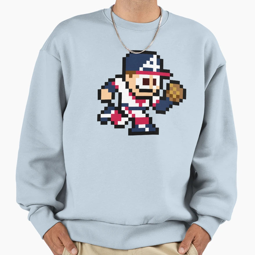 Atlanta 8 Bit Player Sweatshirt - Aesthetic Graphic Men Women - T-Shirt, Sweatshirt, Hoodie