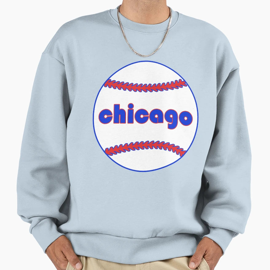 Chicago Throwback Baseball Sweatshirt - Novelty Apparel Men Women - T-Shirt, Sweatshirt, Hoodie