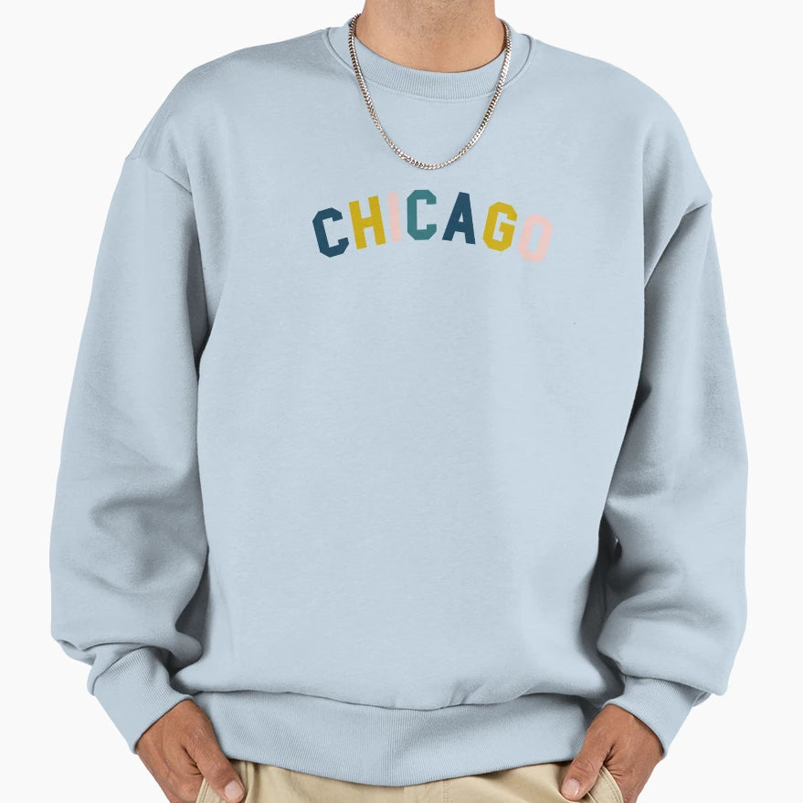 Home Series Chicago Rainbow Sweatshirt - Aesthetic Graphic Unisex - T-Shirt, Sweatshirt, Hoodie