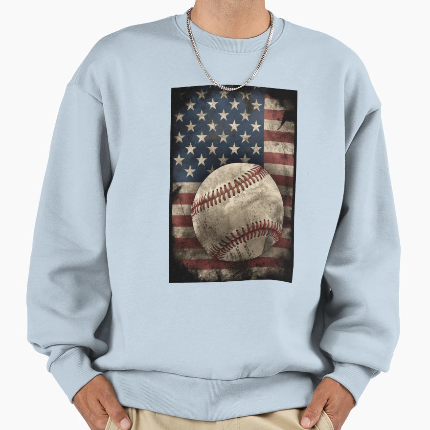 Patriotic Baseball American T-Shirt - Casual Everyday Wear Unisex - T-Shirt, Sweatshirt, Hoodie