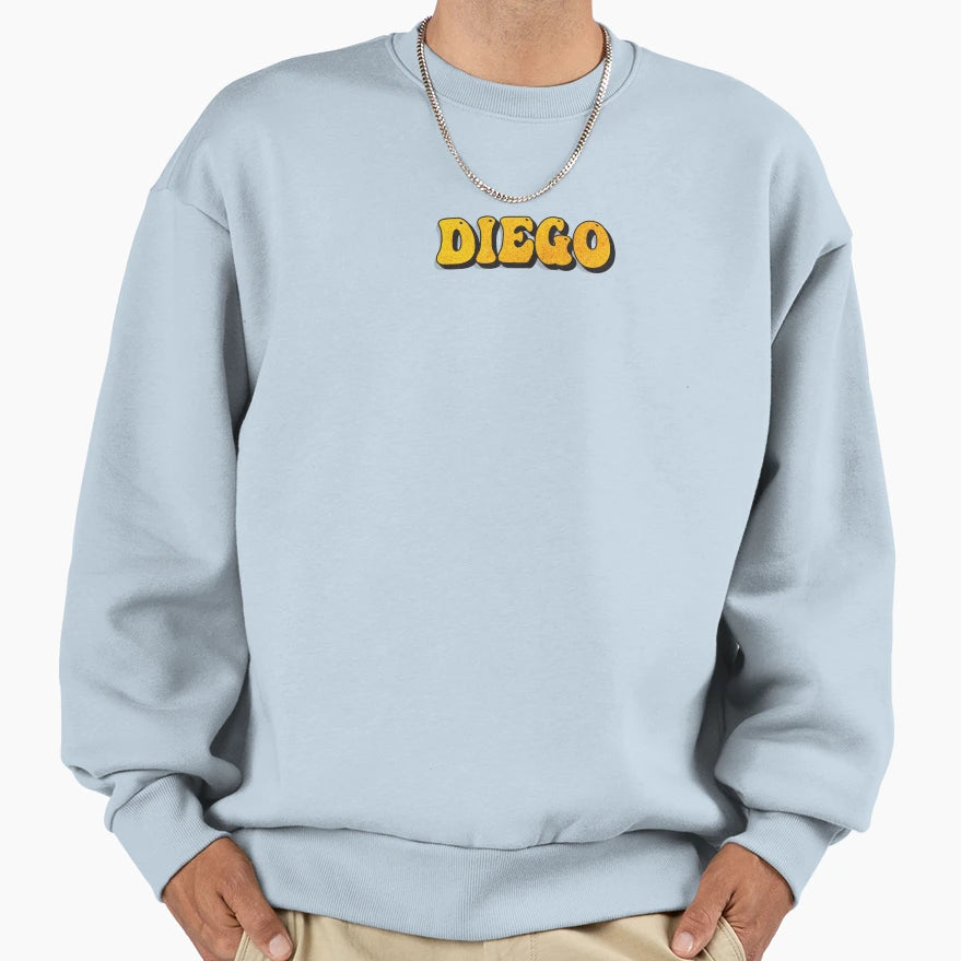 Diego Personalized Name Funny Sweatshirt - Minimalist Print Men Women - T-Shirt, Sweatshirt, Hoodie