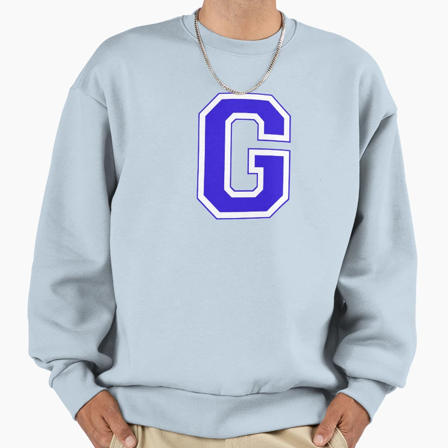 Varsity Letter G Sweatshirt - Graphic Print for Adults - T-Shirt, Sweatshirt, Hoodie