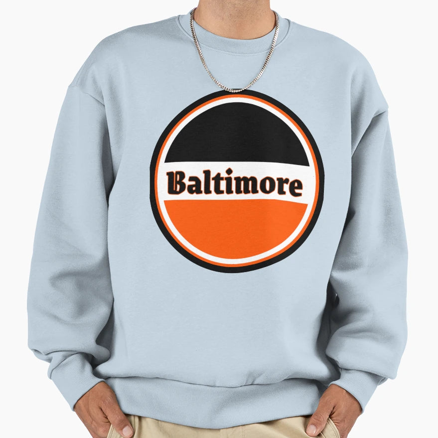 Baltimore City Logo Sweatshirt - Minimalist Print Men Women - T-Shirt, Sweatshirt, Hoodie