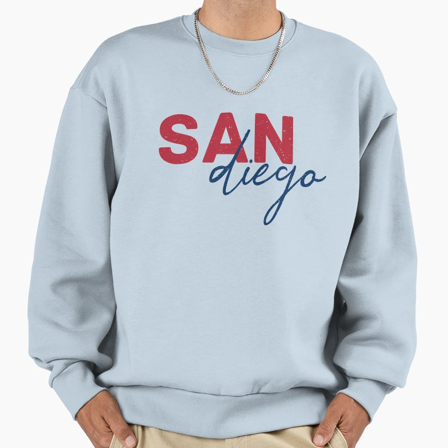 San Diego Calligraphy Handwriting Sweatshirt - Fun Novelty Design Unisex - T-Shirt, Sweatshirt, Hoodie