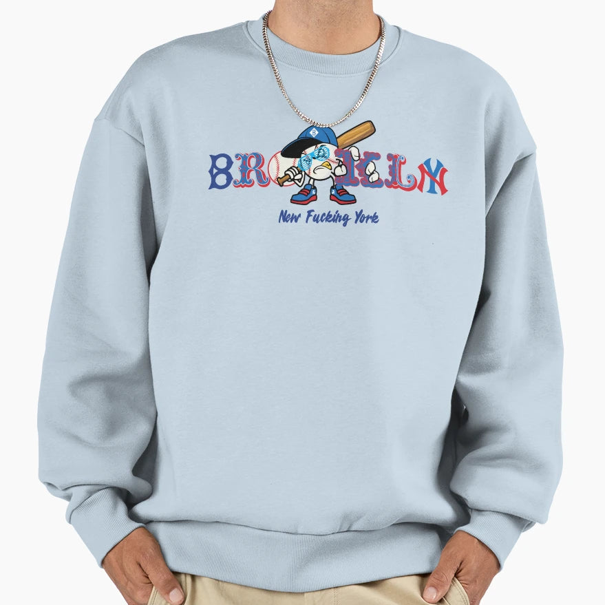 Brooklyn Baseball Nyc Sweatshirt - Aesthetic Graphic Unisex - T-Shirt, Sweatshirt, Hoodie