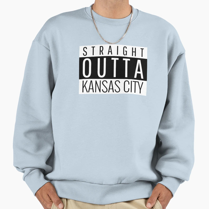 Straight Outta Kansas City Sweatshirt - Graphic Print Unisex - T-Shirt, Sweatshirt, Hoodie