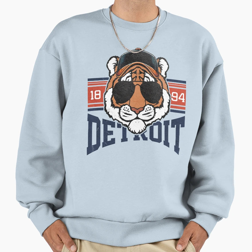 Grunge Detroit Baseball Sweatshirt - Trendy Graphic Men Women - T-Shirt, Sweatshirt, Hoodie