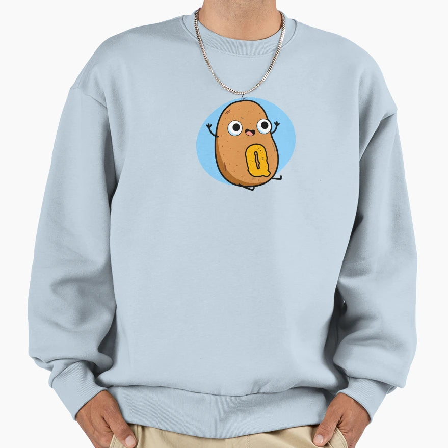 Monogram Q Spudtacular Sweatshirt - Minimalist Print for Adults - T-Shirt, Sweatshirt, Hoodie