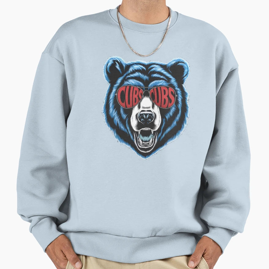 Bear Spirit Fierce Sunglasses Cap Cubs Sweatshirt - Unique Graphic Unisex - T-Shirt, Sweatshirt, Hoodie