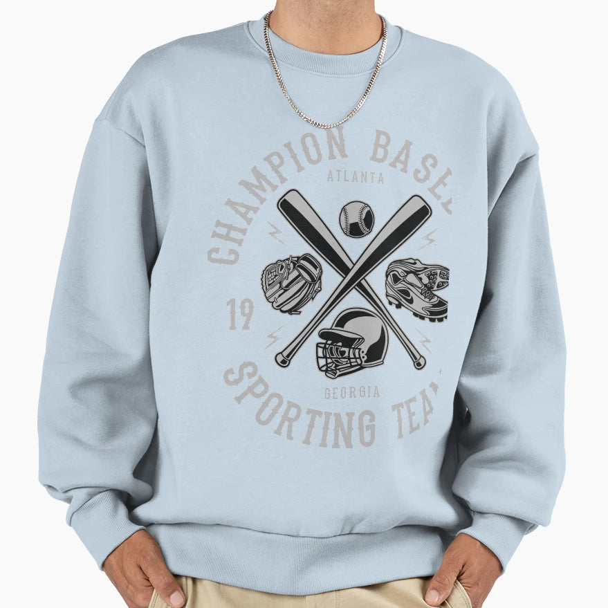 Champion Baseball Sporting Team Sweatshirt - Graphic Print Unisex - T-Shirt, Sweatshirt, Hoodie