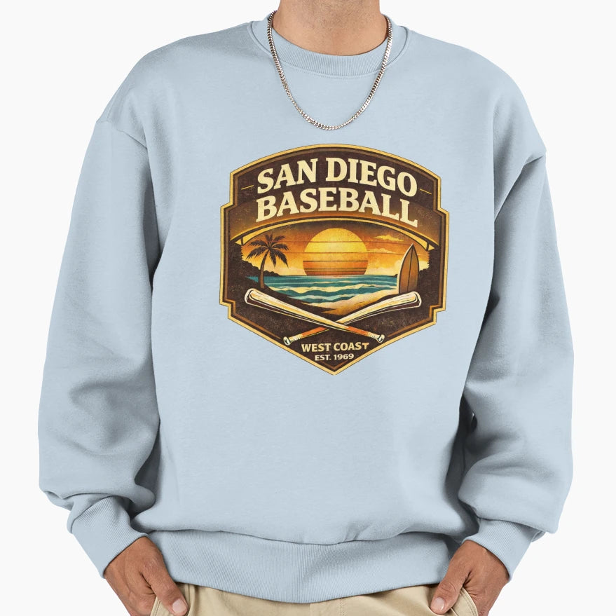 San Diego Baseball West Coast Est 1969 T-Shirt - Novelty Apparel Men Women - T-Shirt, Sweatshirt, Hoodie