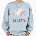 Atlanta Baseball Skyline Sweatshirt - Minimalist Print Men Women - T-Shirt, Sweatshirt, Hoodie