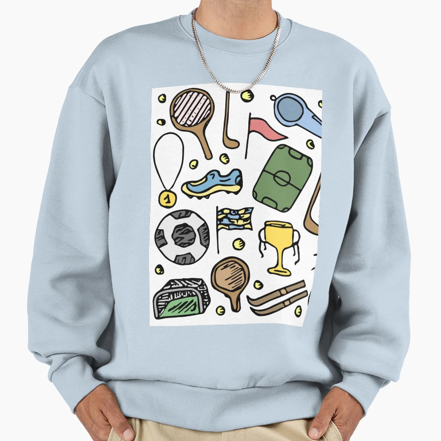 Sports Sweatshirt - Aesthetic Graphic for Adults - T-Shirt, Sweatshirt, Hoodie