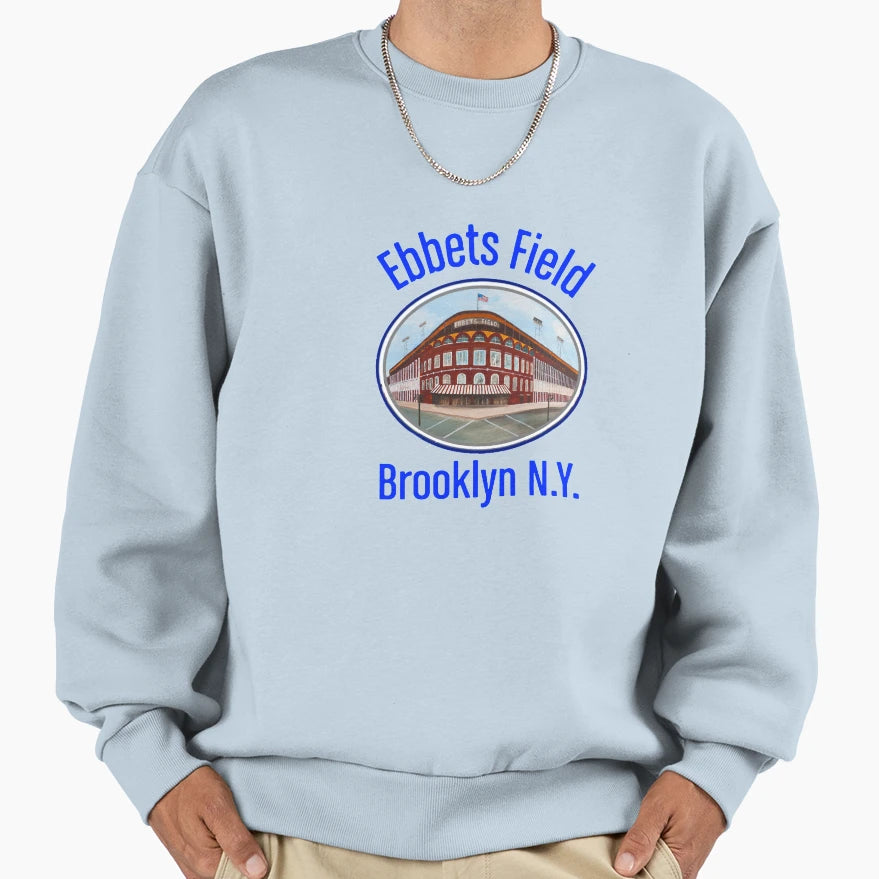 Historic Ebbets Field Brooklyn Sweatshirt - Fun Novelty Design for Adults - T-Shirt, Sweatshirt, Hoodie