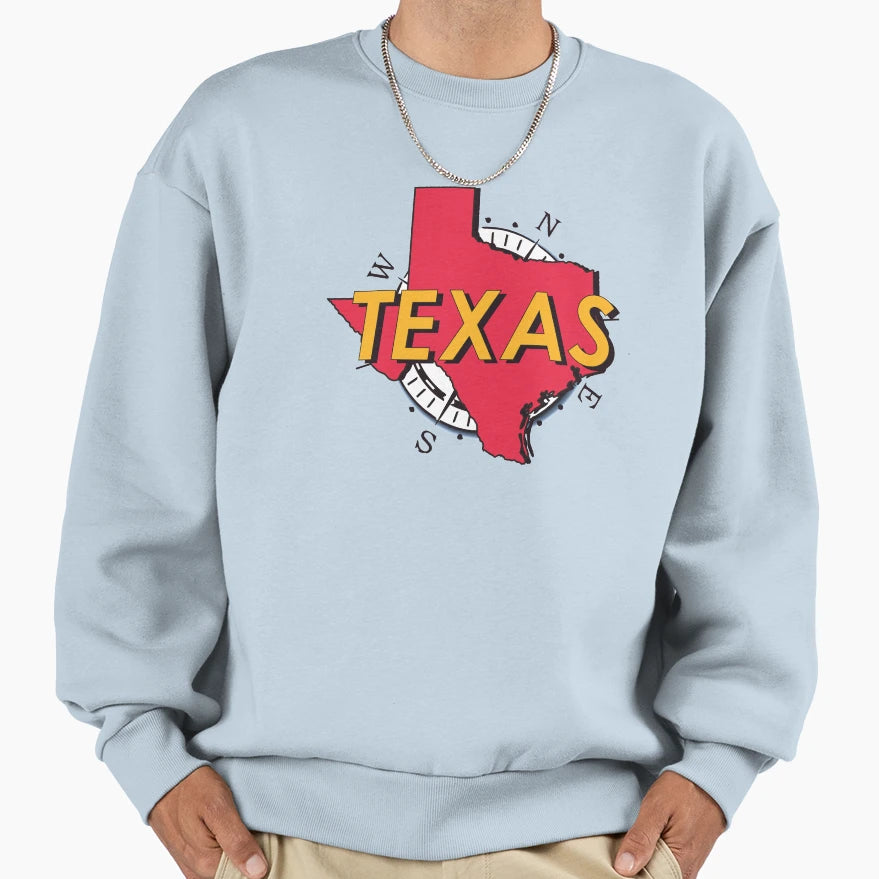 Texas Map Sweatshirt - Streetwear Style Men Women - T-Shirt, Sweatshirt, Hoodie