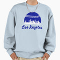 Blue Baseball Los Angeles Skyline Sweatshirt - Unique Graphic Men Women - T-Shirt, Sweatshirt, Hoodie